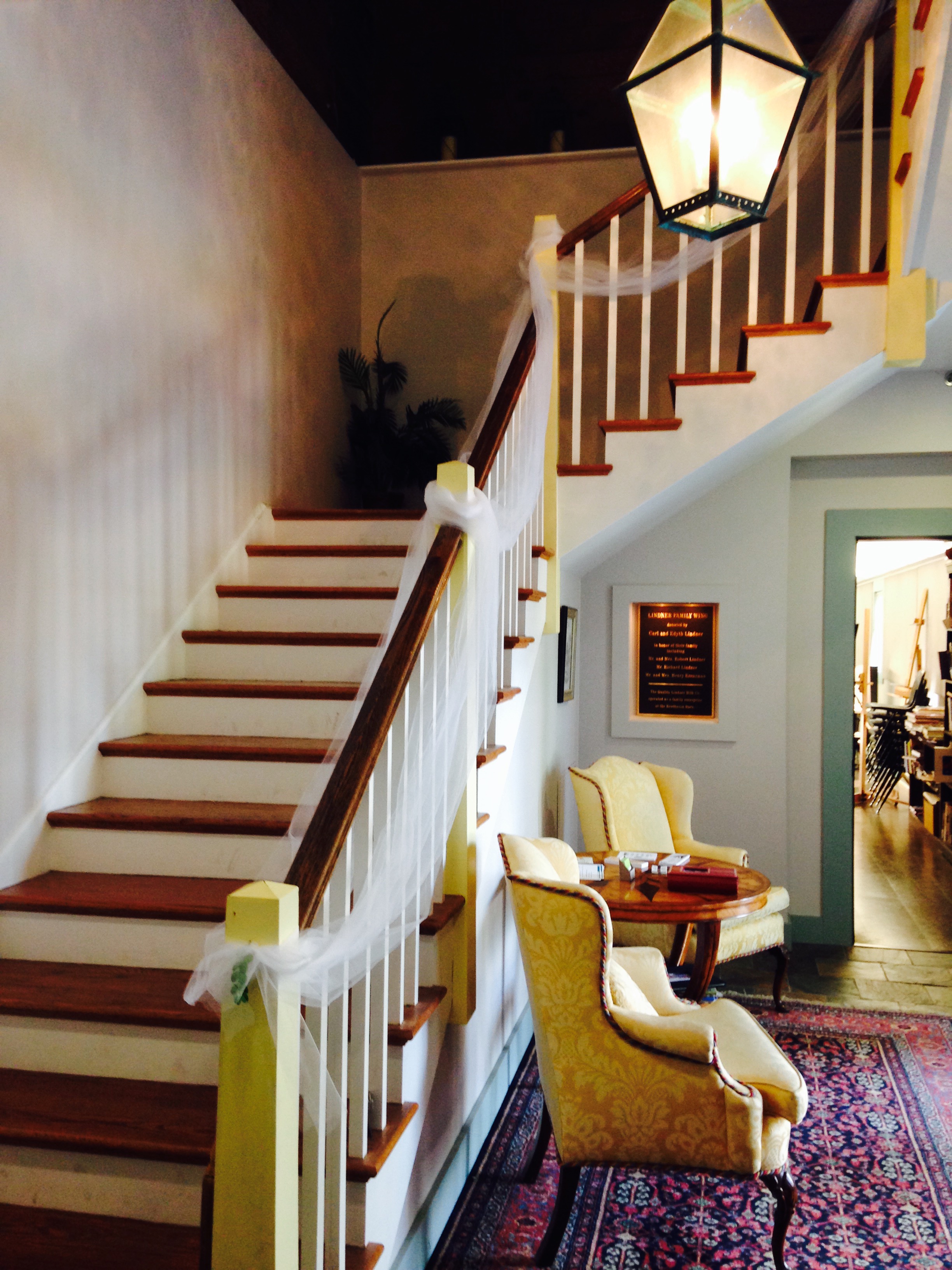 Grand staircase with tulle