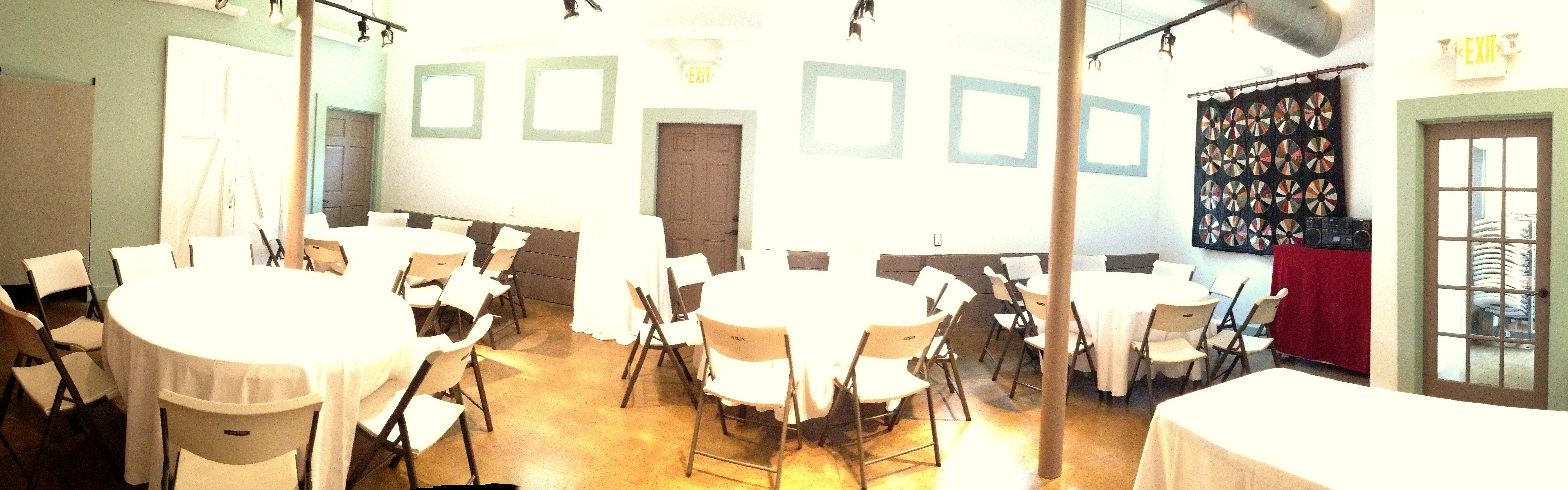 tack room tables setup
